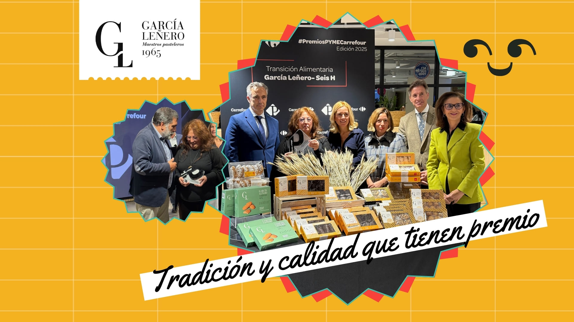 Equipo de García Leñero recibiendo el premio Premios PYME Carrefour 2025 categoría Transición Alimentaria