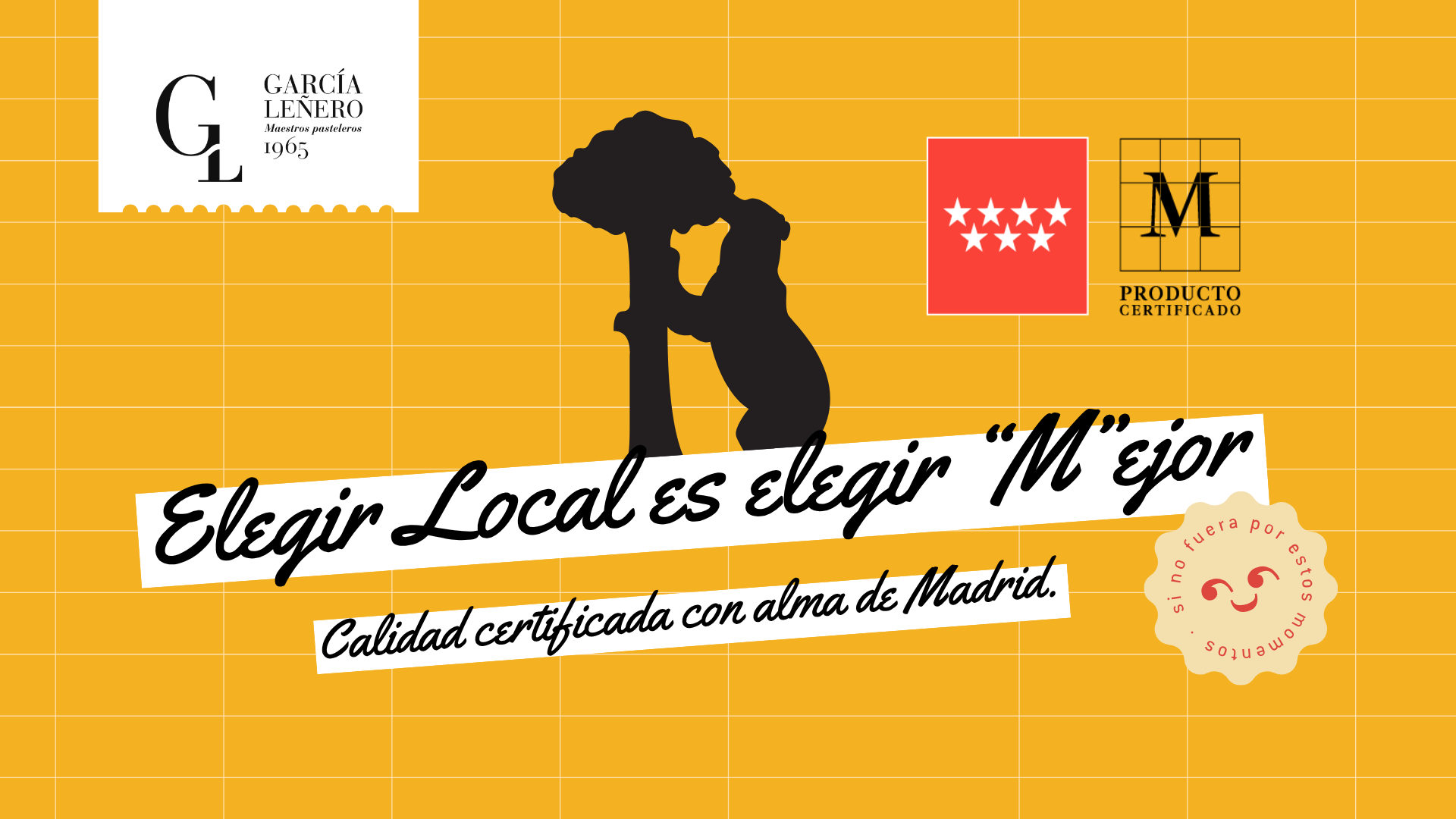 Dulces artesanos de García Leñero con sello M Producto Certificado de la Comunidad de Madrid.